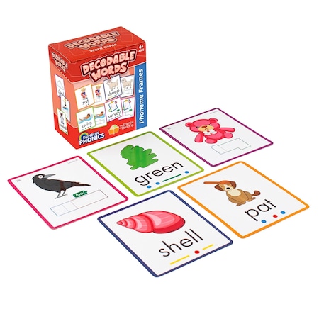 Junior Learning Rainbow Phonics Decodable Word Cards RP105